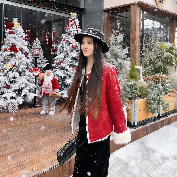 LA.Sheila【京城落雪】新年特供！双面穿加厚外套254-WT/1211-79607