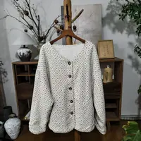 【大梅子推荐】设计款亚麻碎花夹棉上衣JG0300