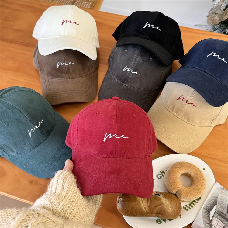 棒球帽女深顶大头围韩版百搭遮阳显脸小宽弯檐刺绣鸭舌帽子男