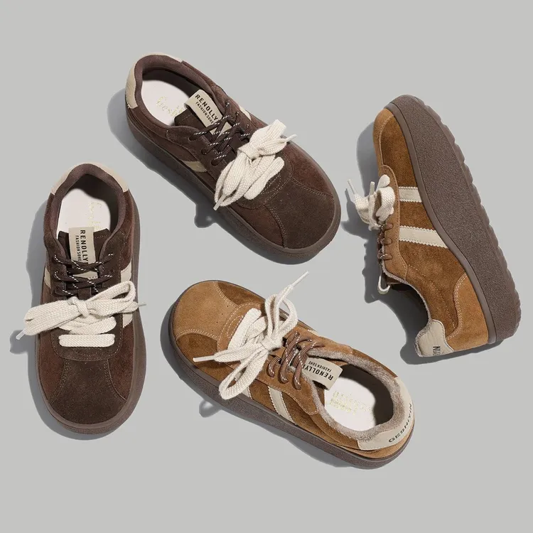 {双十二活动}时尚休闲鞋百搭厚款冬季秋季加绒鞋子系带