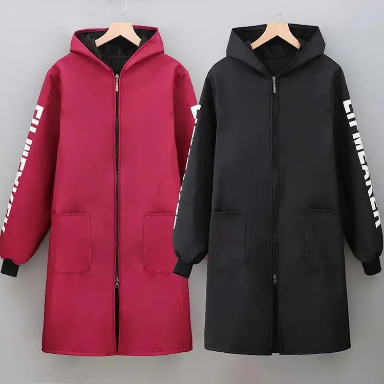 长袖罩衣防水围裙家用厨房2025新款罩衣加绒加厚冬天时尚工作服女