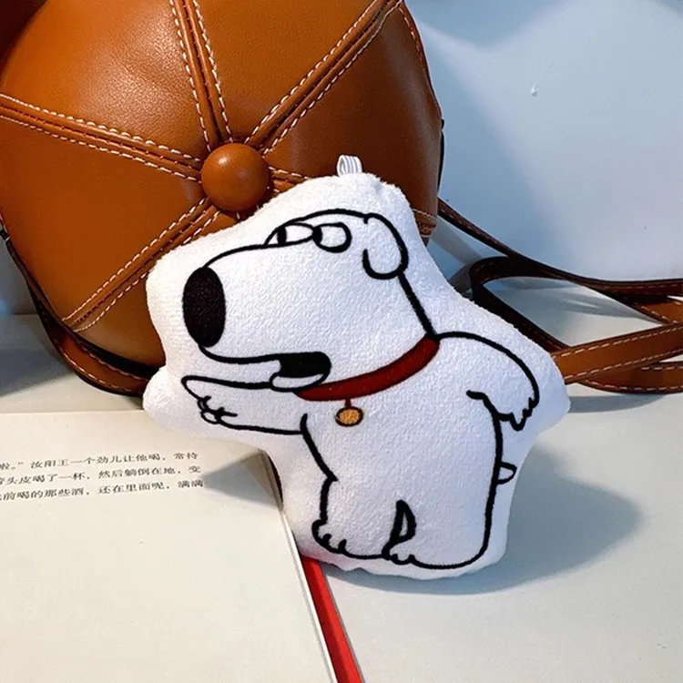 【能能】布莱恩狗叫玩偶狗狗发声挂件毛绒玩具公仔钥匙扣恶搞周边