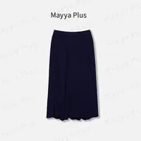 【假日印象】Mayya Plus麦芽定制轻奢气质欧若风针织半裙32528080B