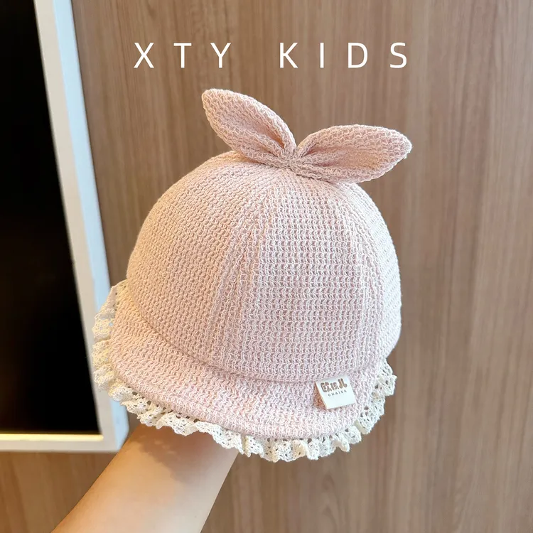 韩版女宝宝帽子秋冬季可爱公主花边蝴蝶结鸭舌帽软檐婴儿帽子遮阳