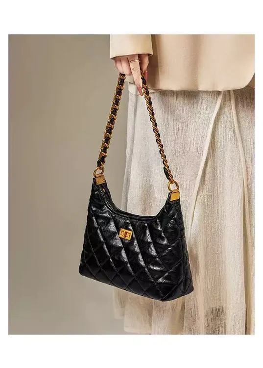 【袁芳甄选】JOY ARRIVES小香风高级感链条包单肩斜挎腋下包XZ15