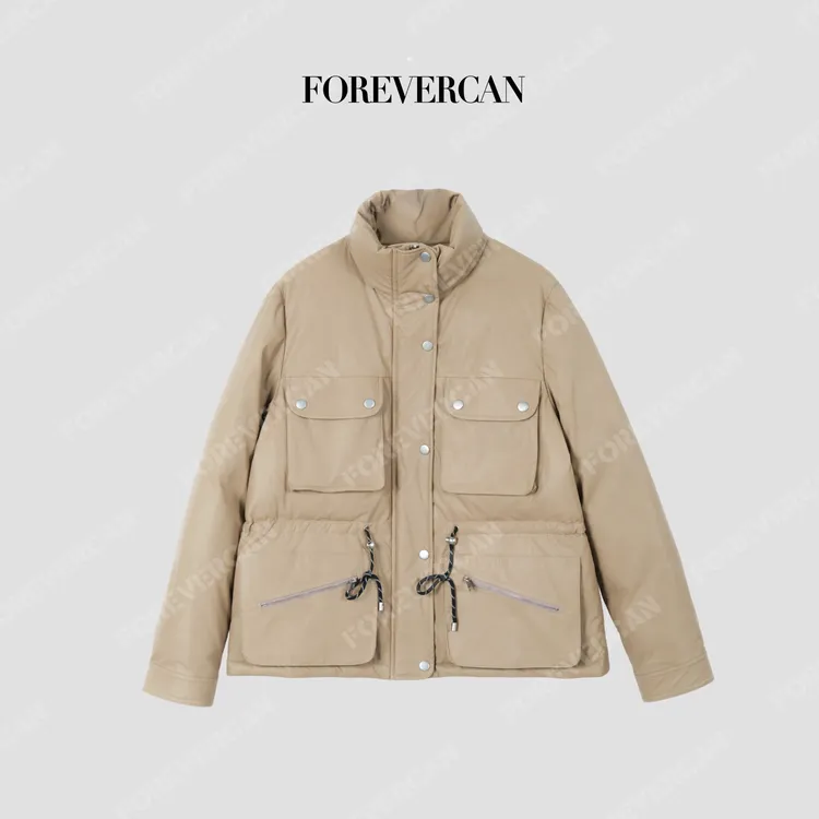 FOREVERCAN“塔马罗山”90鹅绒服收腰多口袋猎装羽绒服夹克 WC23905