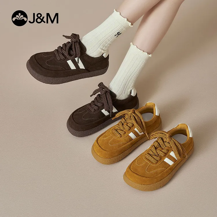 J&M/快乐玛丽【甄选上新】ins风秋季德训鞋时尚休闲鞋系带31671W