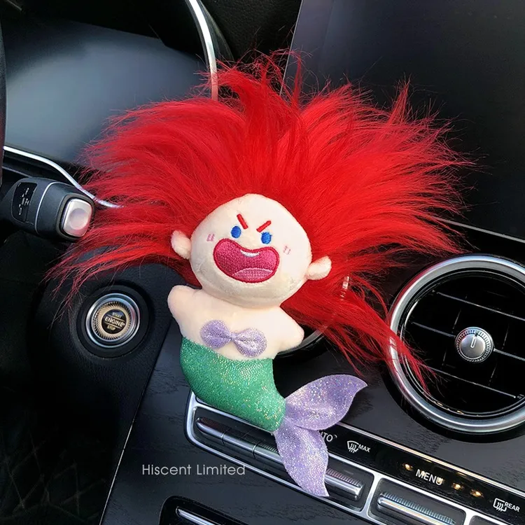 正版凯佩珑出品美炸了长发美人鱼娃娃公仔玩偶汽车香薰车尾装饰