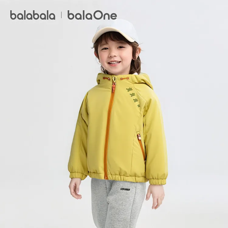 【balaOne】巴拉巴拉儿童棉服女童男童外套童装秋冬三防发热