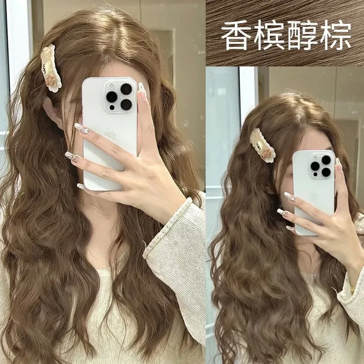 香槟醇棕色刘亦菲同款发色椰露香槟染发膏2025年流行色显白染发剂