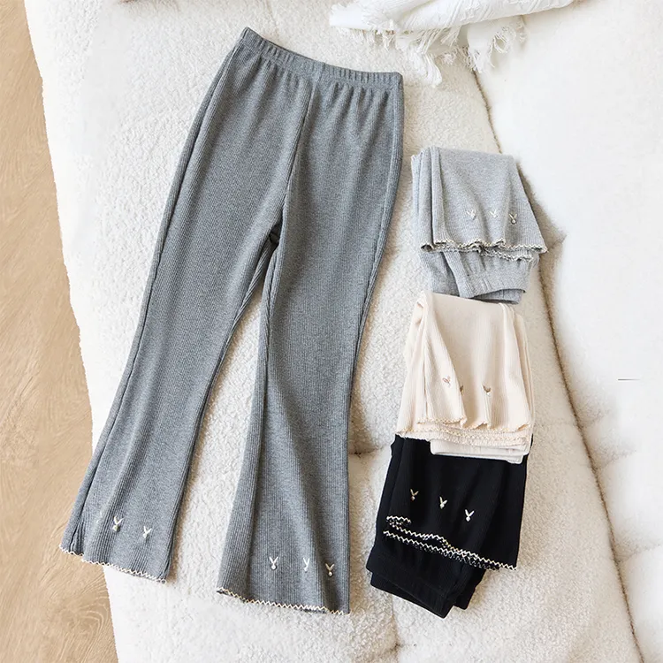 女童喇叭裤高腰显瘦微喇裤多巴胺春秋装潮牌新款小女孩洋气裤子