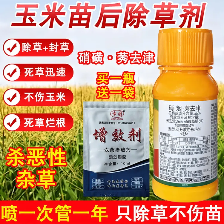 高浓度硝烟秀去津玉米地除草专用剂玉米苗后除草烂根专用剂正品