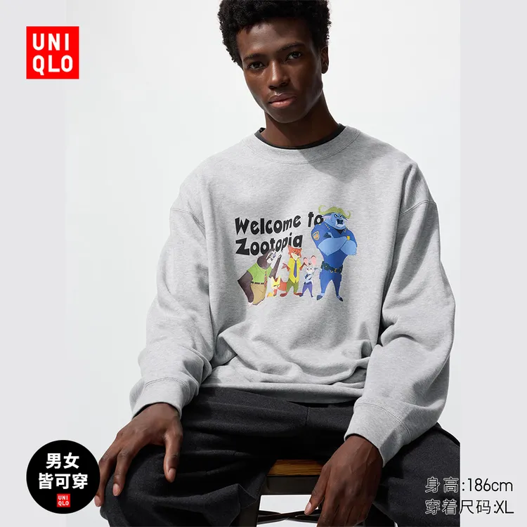 优衣库男装女装UT ZOOTOPIA卫衣/长袖运动衫疯狂动物城485030