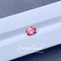 G549-FW-2.38ct天然莲花色精切垫形碧玺裸石全净/8.2*6.8mm