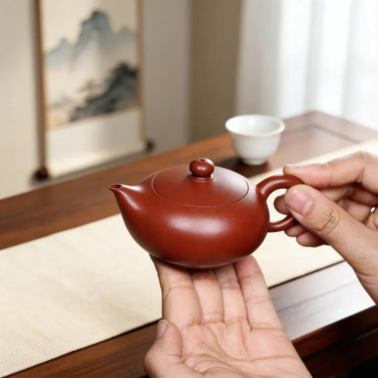宜兴原矿真品纯手工紫砂壶优质朱泥大红袍凤雏壶小容量泡茶小品壶商品图