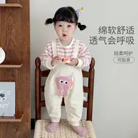 婴儿连体衣春秋季2025新款爬服女宝宝衣服新生儿洋气外出服哈衣