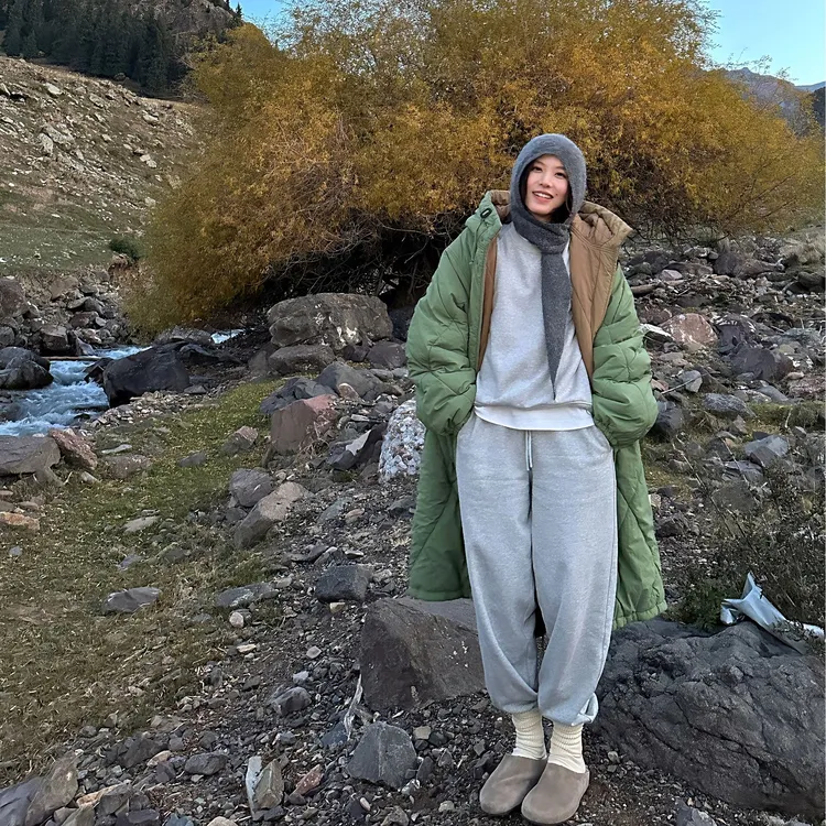 DE Mincollection加绒多色卫裤/加绒厚款可束口显瘦休闲卫裤40231