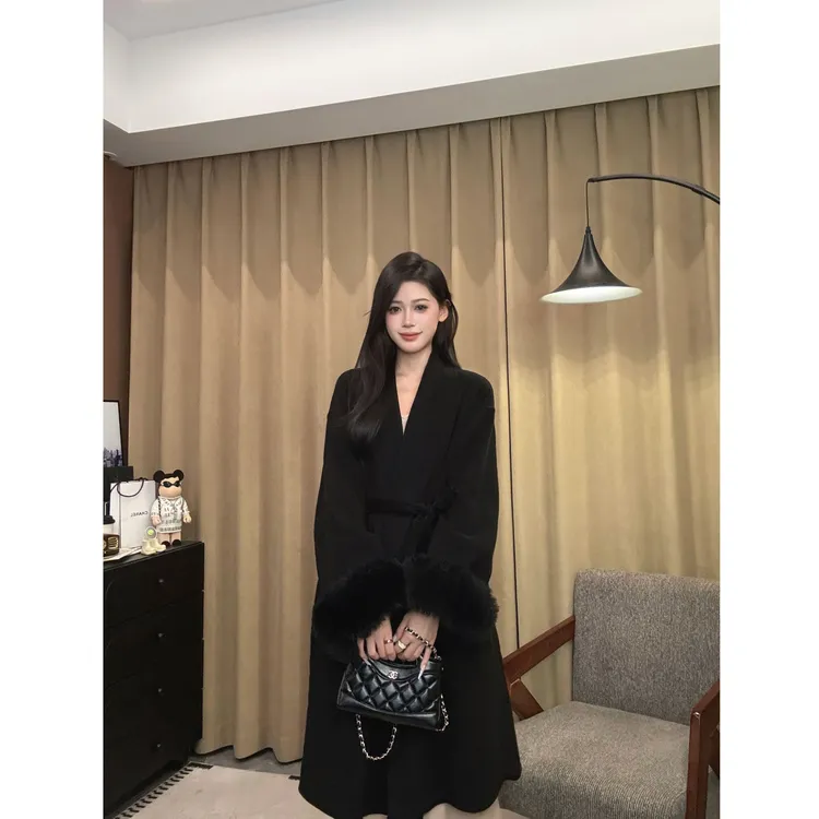 【小夏夏专属】冬季宽松时尚设计师极简风秋冬气质百搭女毛呢羊毛外套大衣