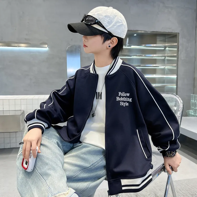 男童秋季棒球服外套6-12岁中大童帅气韩版短款夹克秋装儿童上衣潮