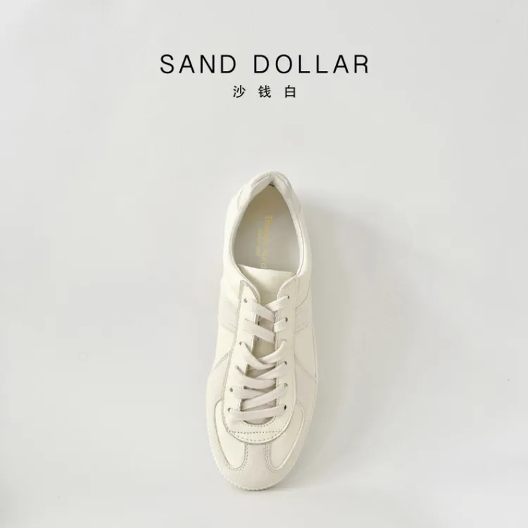THERUIZ沙白Sand Dollar全真皮德训鞋平底低帮
