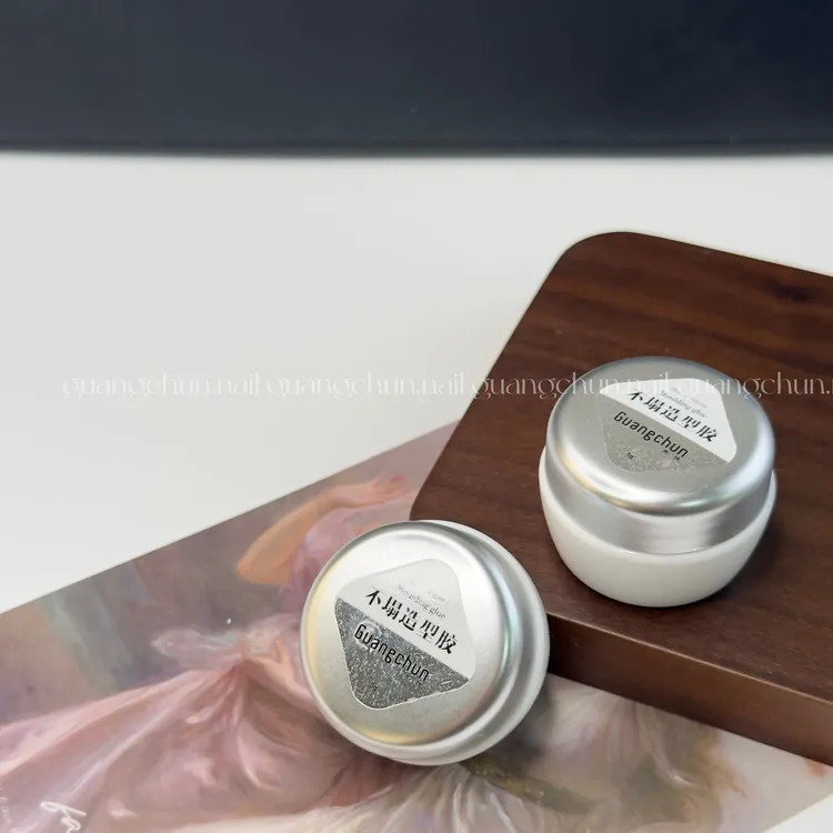 光纯美甲不塌造型胶 5g单罐画线条水波纹蹭粉立体美甲色胶 J-138