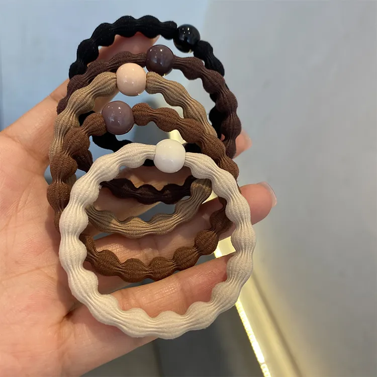 豆豆2025新款加粗橡皮筋女高弹耐用扎发高马尾运动头绳不伤发发圈