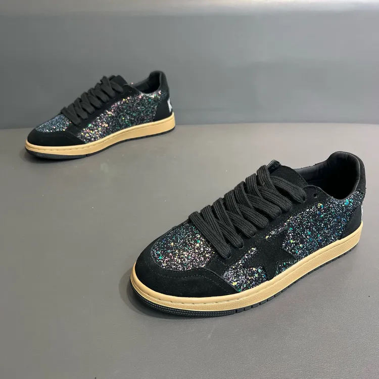 复古做旧星星亮片男士板鞋磨砂绒面低帮休闲鞋时尚潮男鞋MS1216