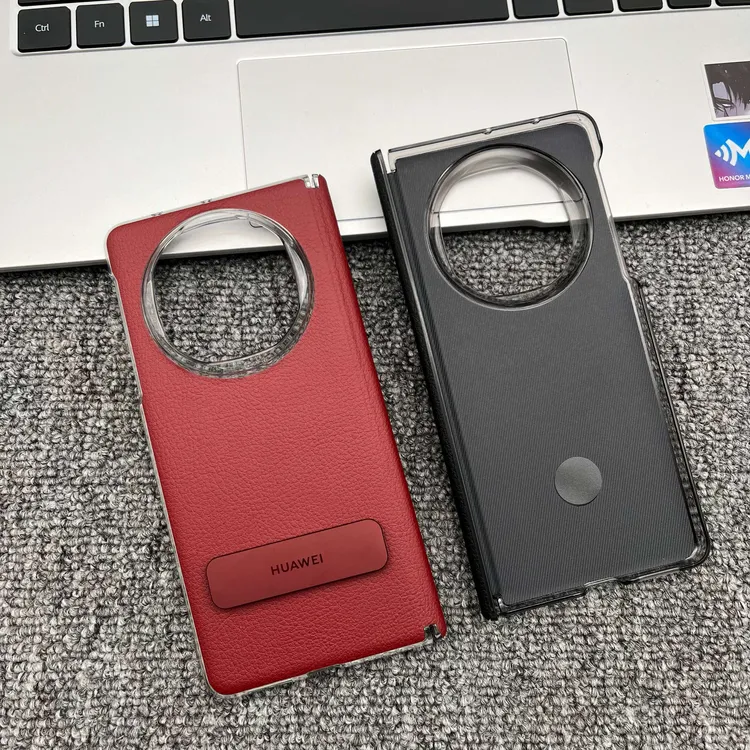 适用于华为matex6手机壳原装同款真皮革磁吸中轴铰链270°旋转支