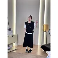 晶咕【热风环游-半裙】气质高腰百搭小众减龄设计感显瘦半身裙