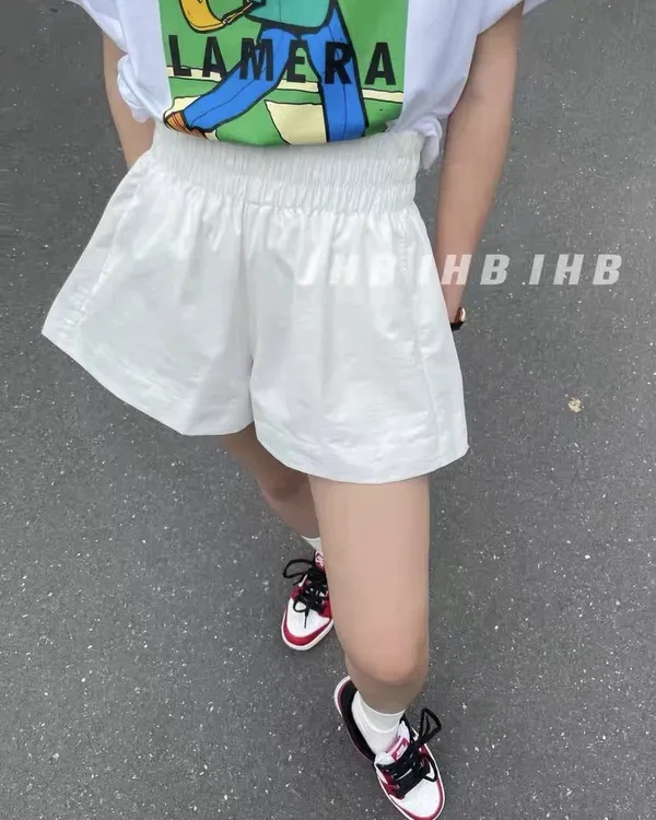 有内衬高腰显瘦花苞裤蓬蓬短裤女夏百搭韩版A字阔腿裤ins潮裤9029