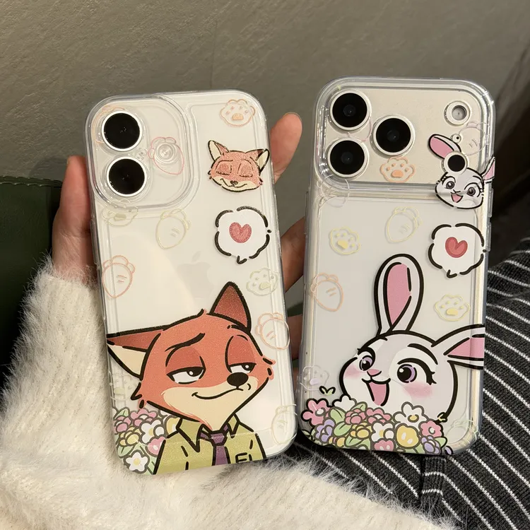 捧花朱迪尼克情侣手机壳适用苹果17p太空壳16promax小米华为15