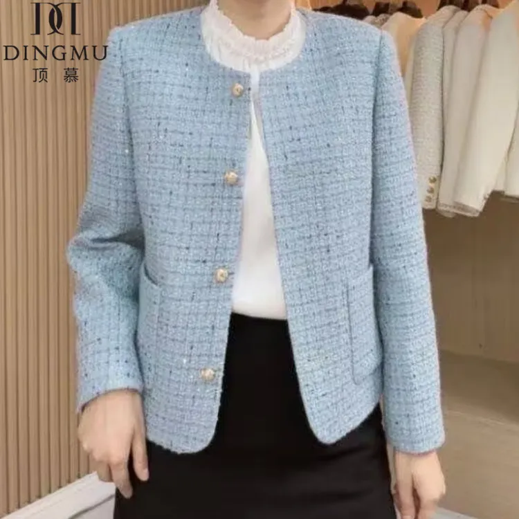 妈妈装短款减龄上衣时尚洋气春装气质女士小香风外套修身女春秋款