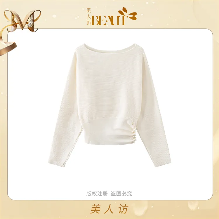 美人访【绮梦花语】时尚气质设计感百搭毛衣12033上衣