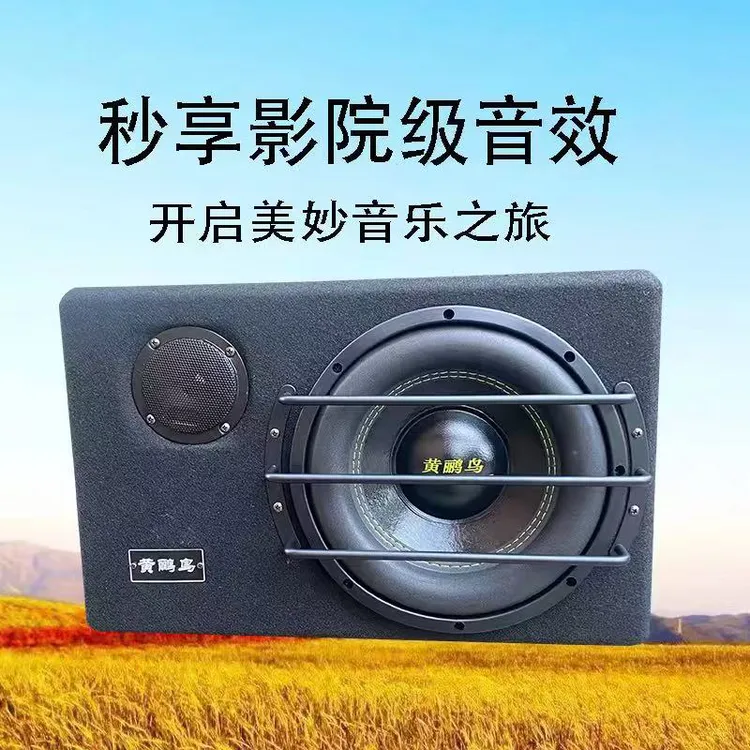 黄鹂鸟10寸大功率12v24v220通用车载家用低音炮特大音量音响无线