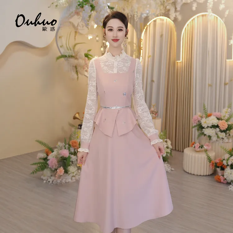 【木木定制】2025年秋冬新款静奢风温柔优雅气质连衣裙OHDRI10095