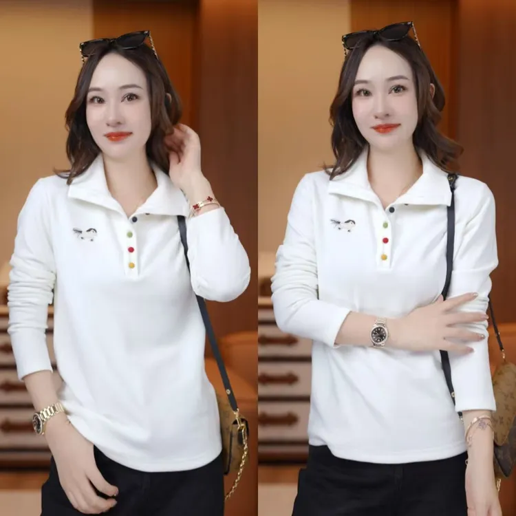 JDND轩羽【彩扣小马】莱赛尔暖姜绒立领加厚彩扣卫衣小衫XY25702