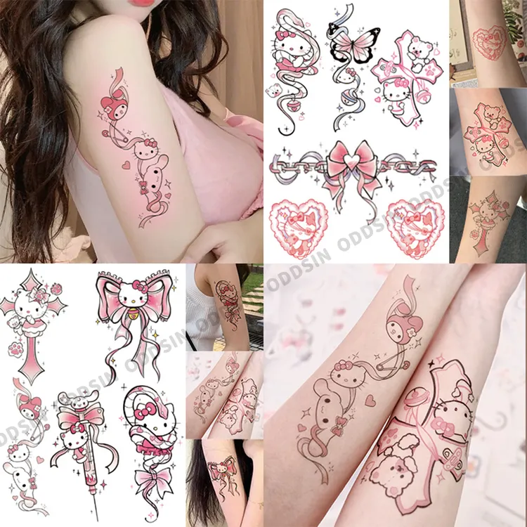 多巴胺kitty猫可爱卡通纹身贴ins风闺蜜礼物防水持久可洗
