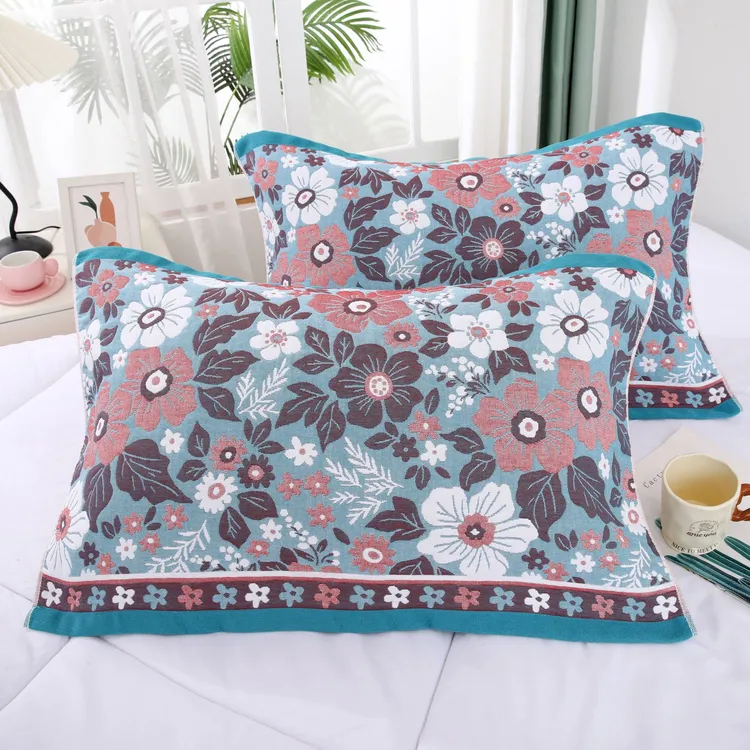 【清仓两张】枕巾加大加厚纱布棉大号枕巾透气吸汗隔脏不起球情侣