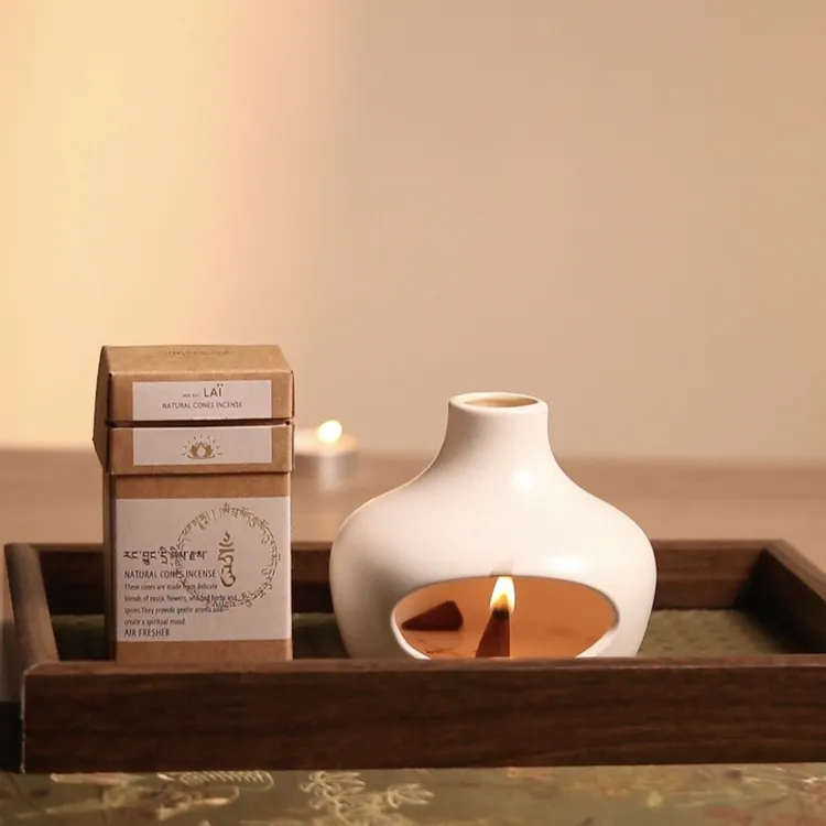 塔香鼠尾草雪松陶瓷香薰香炉工艺品