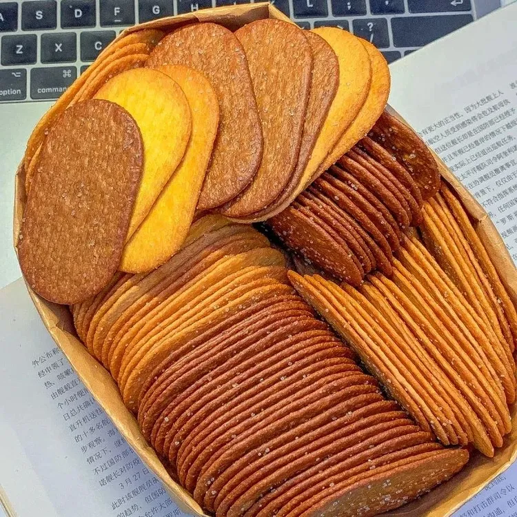 【半价抢50包】椰香味巧克力味椰奶薄脆饼干单独小包装网红茶点零食