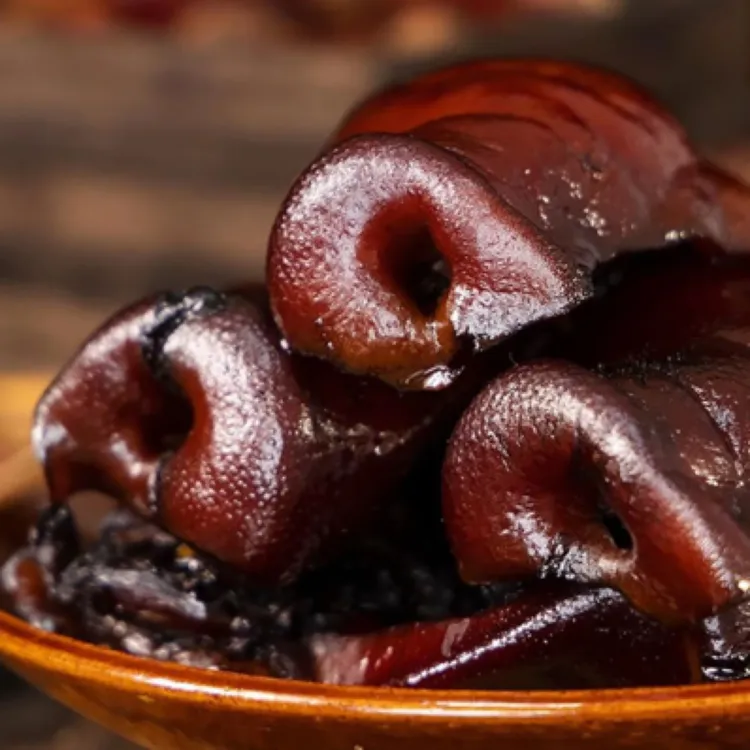 四川农家柴火烟熏腊猪拱嘴传统腌腊工艺