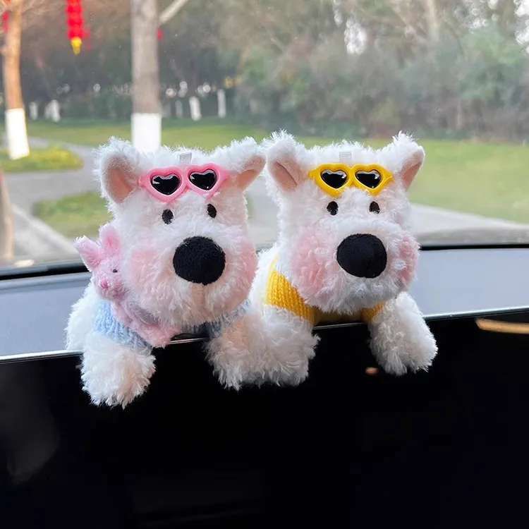 西高地中控台副驾驶摆件车载2025新款创意可爱车内装饰品摆件屏幕