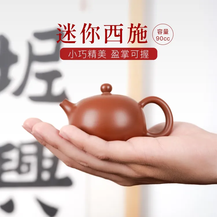 『小西施』坭兴陶茶壶小品壶一个人喝茶独酌手工球孔茶具100毫升