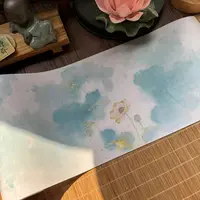 9.25静德斋【是绢布】【水韵荷花绢布长卷】小楷行草书半生熟宣纸