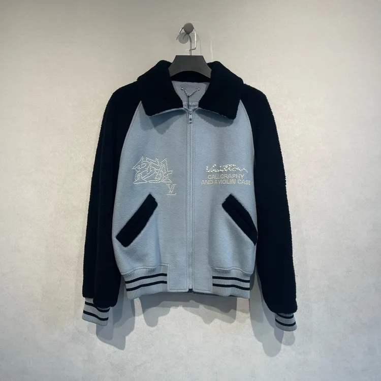 未使用 LouisVuitton/路易威登 珍珠logo拼色棒球服外套/50码/