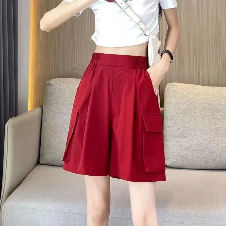薄款五分裤阔腿裤高腰夏季休闲裤小个子西装时尚大码外穿