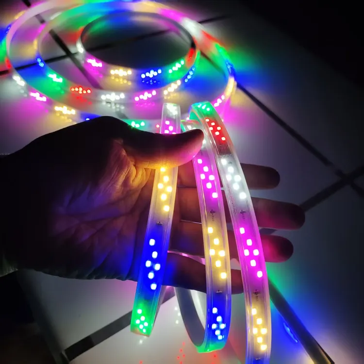 户外防水led灯带七彩跑马变色灯流水招牌门头氛围灯爆闪彩光灯