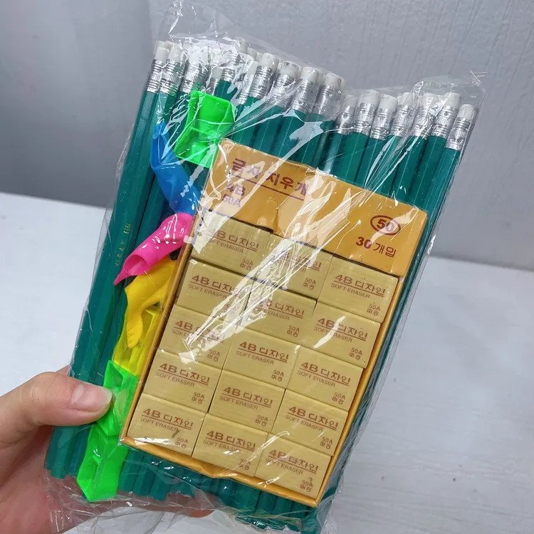 【西藏包邮】套装六角小学生握笔88件套文具用品无毒橡皮擦铅笔