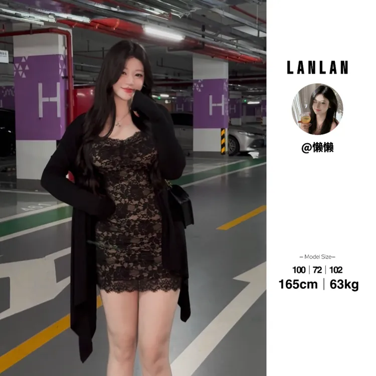 Lanlan-【梦境之间】辣妹性感蕾丝包臀裙显瘦收腰修身短裙气质法式