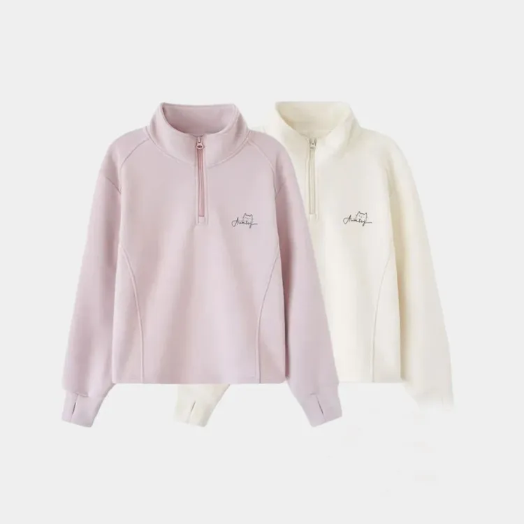 【巨保暖280g德绒】女童秋冬卫衣女宝宝半高领时尚洋气休闲长袖上衣